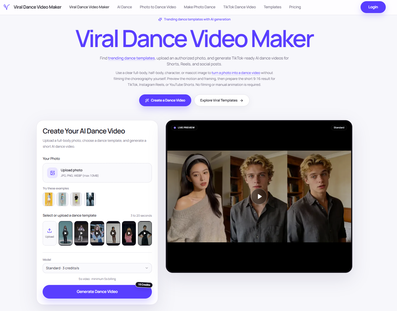 Viral Dance Video Maker product screenshot